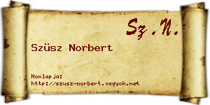 Szüsz Norbert névjegykártya
